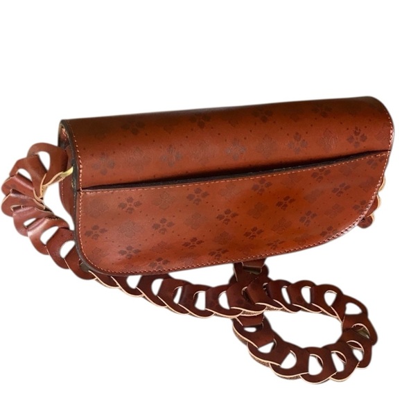 Patricia Nash Chelsea Chainlink Crossbody Signature Floret Print Minimal… - Picture 2 of 13